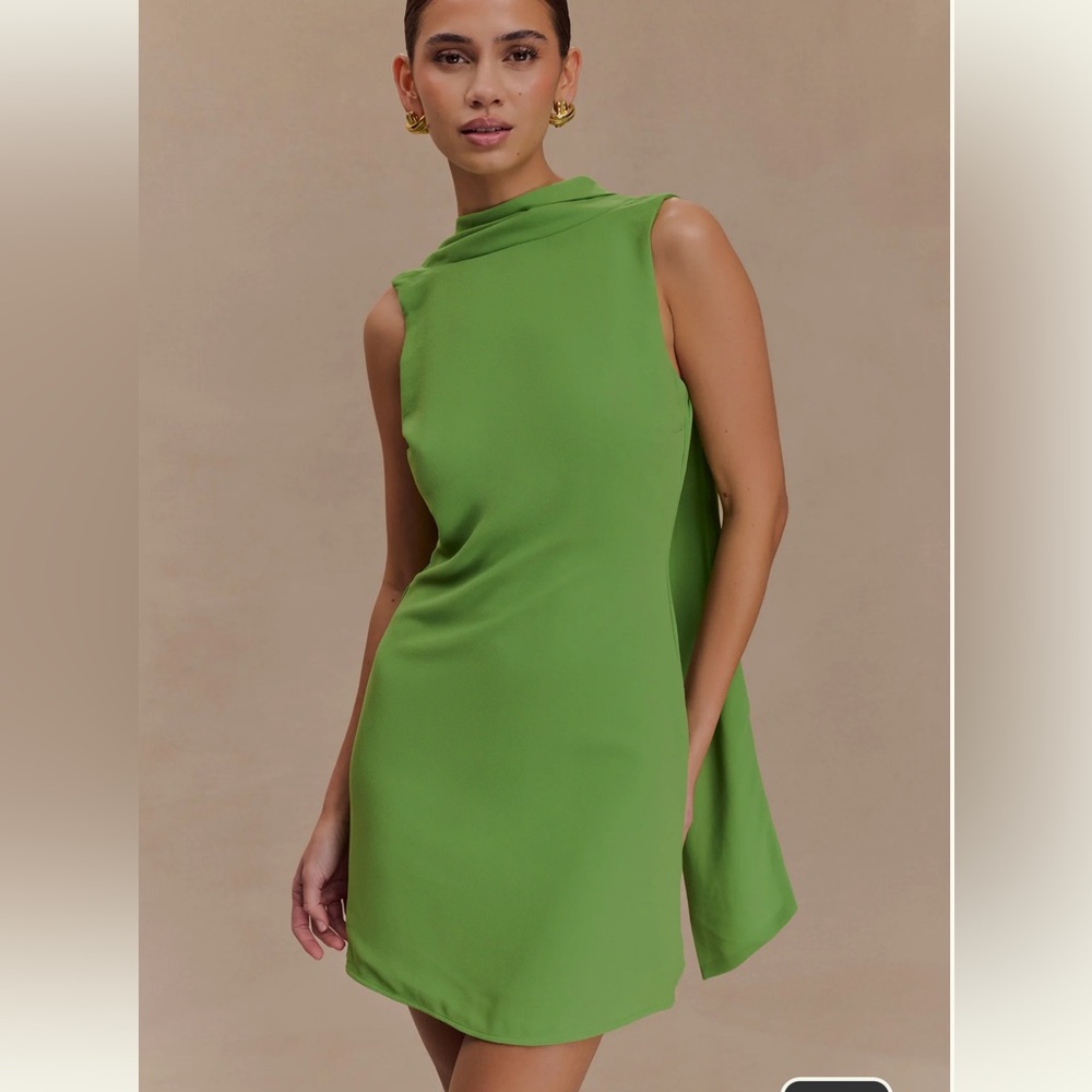Meshki Wynter Scarf Draped Mini Dress - NWT - Picture 2 of 7